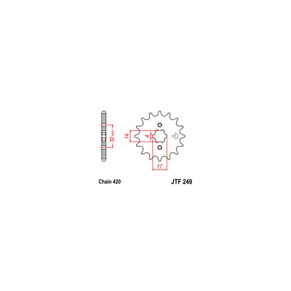 JT JT Gear Box Sprockets G/B 249/504-15 KAW (270)